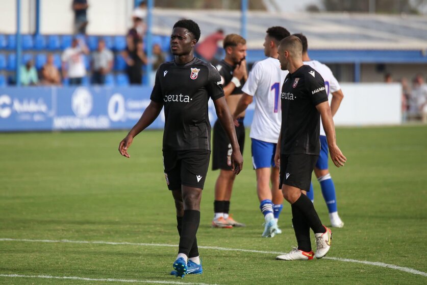 Mathias, en el partido del pasado sábado en el campo del Atlético Onubense