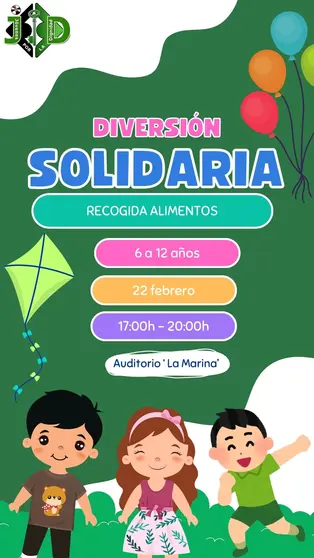 Cartel diversión solidaria